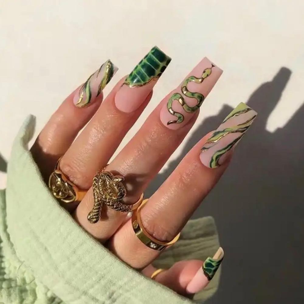 24 pcs Press on Long Fake Nails 💅